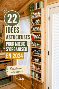 Aperçu de l'intérieur organisé avec des solutions DIY modernes