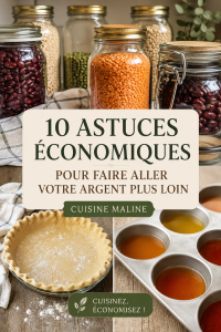 Une cuisine avec des ingrédients frais, économes et bien organisés.