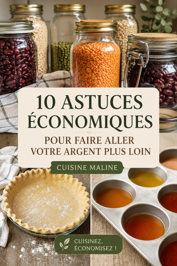 Une cuisine avec des ingrédients frais, économes et bien organisés.