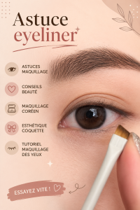 Maquillage avec un eyeliner noir pour un regard captivant