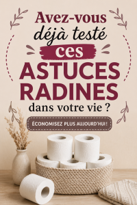 Femme souriante entourée de conseils de frugalité au quotidien, mettant en avant des astuces pratiques.