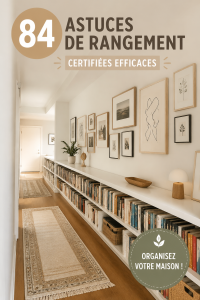 Espace de vie organisé avec des astuces de rangement pratiques
