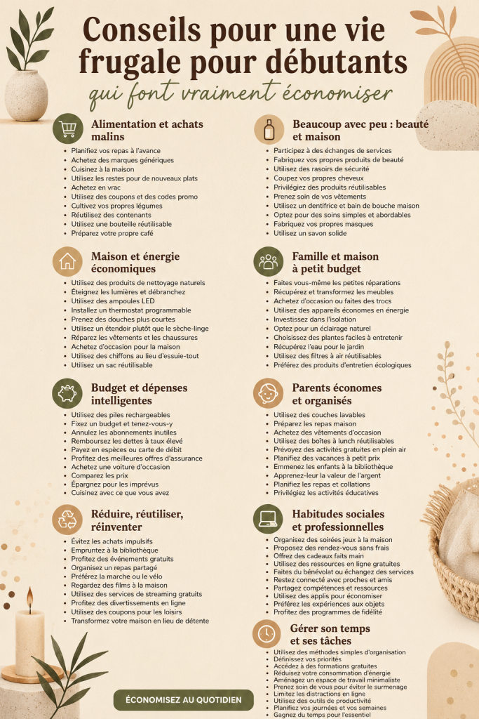 Femmes souriantes dans une cuisine minimaliste, illustrant des astuces de vie frugale.