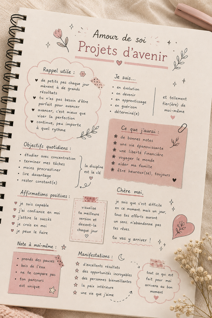 Femme souriante pratiquant l'amour de soi dans un cadre apaisant
