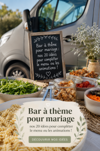 Un bar à thème décoré pour un mariage, proposant des cocktails colorés et une ambiance festive.