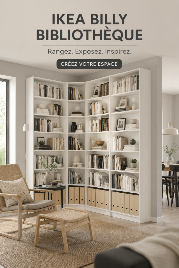 Bibliothèque BILLY d'IKEA dans un intérieur moderne