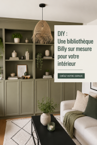 Bibliothèque Billy personnalisée avec des livres et des objets déco