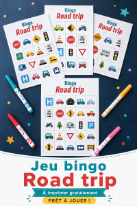 Bingo à imprimer pour un voyage en voiture en famille