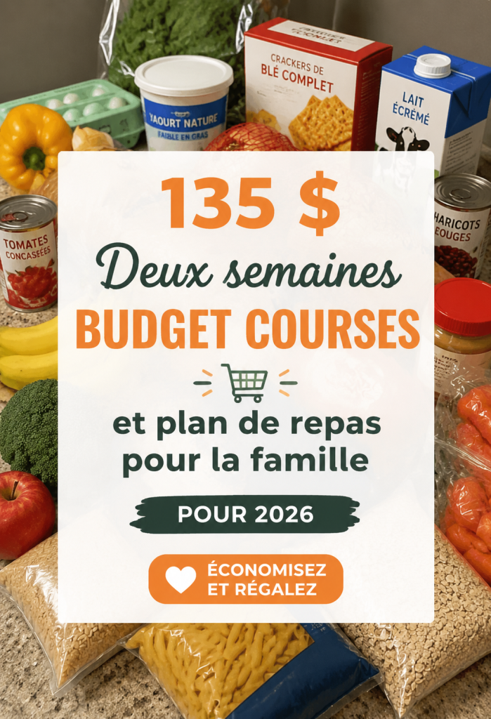 Table avec des plats économiques et colorés pour le repas familial