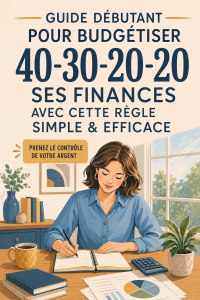 Illustration d'une méthode de budget illustrant la règle 40-30-20-10 pour une gestion financière efficace.