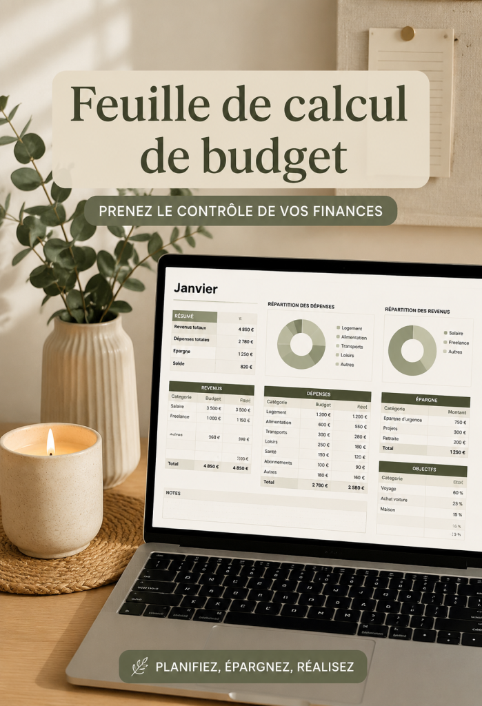 Femme utilisant Google Sheets pour gérer son budget avec un ordinateur portable