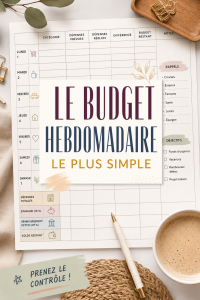 Modèle de budget hebdomadaire imprimable sur fond clair