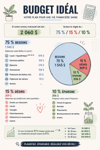 Femme prenant des notes sur son budget idéal avec un revenu de 2060 $