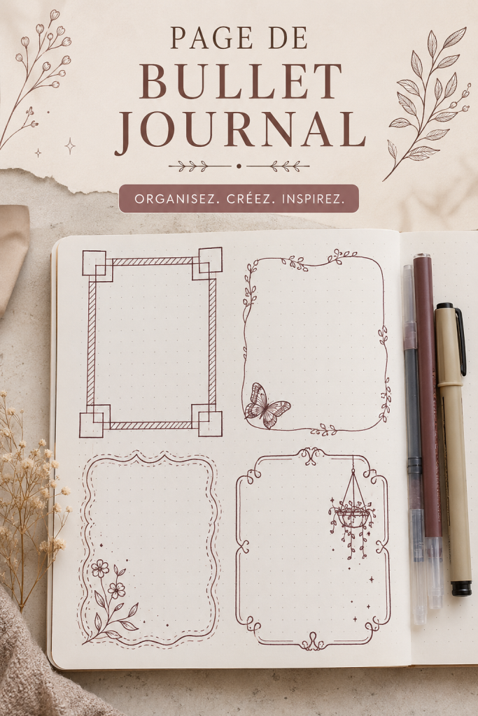 Page de bullet journal colorée avec des illustrations et des notes