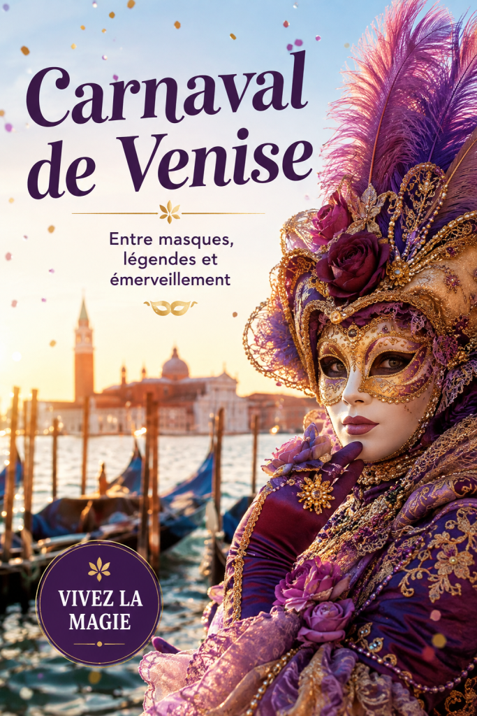 Masques colorés du carnaval de Venise avec des éléments de maquillage artistique