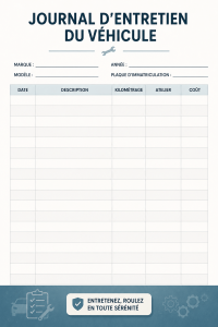 Modèle PDF d'entretien automobile pour suivre la maintenance de votre véhicule