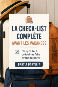 Une femme faisant des préparatifs de vacances avec une checklist