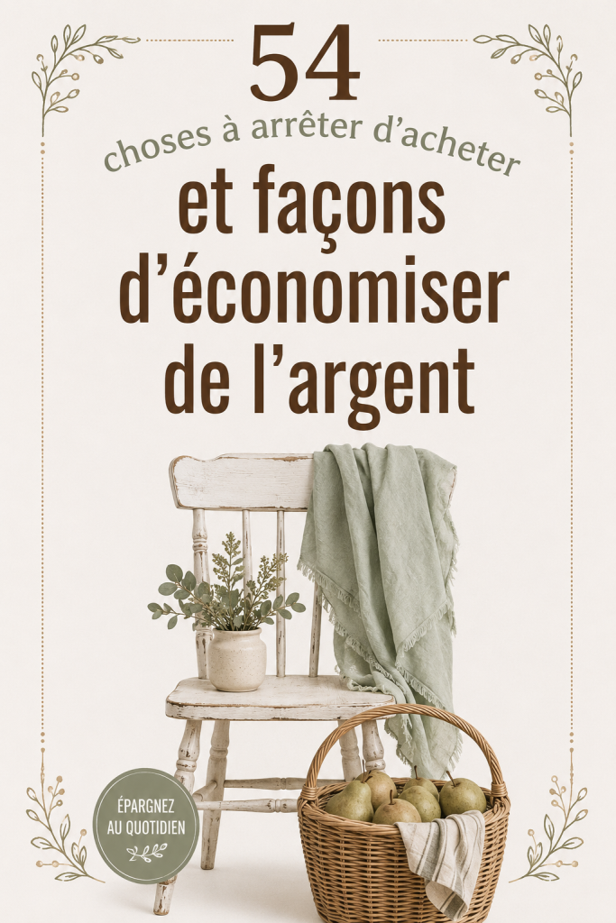 Une collection d'objets divers représentant des achats superflus à éviter pour économiser