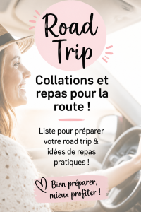 Collations saines sur une table prêtes pour un road trip