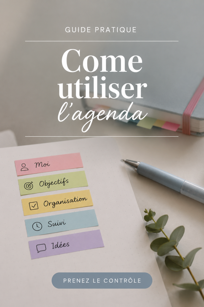 Femme utilisant un agenda pour organiser sa semaine