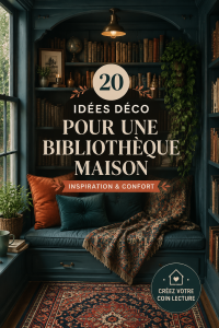 Une belle bibliothèque décorée dans un salon moderne.