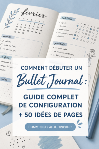Une page de bullet journal avec des illustrations colorées et bien organisées.