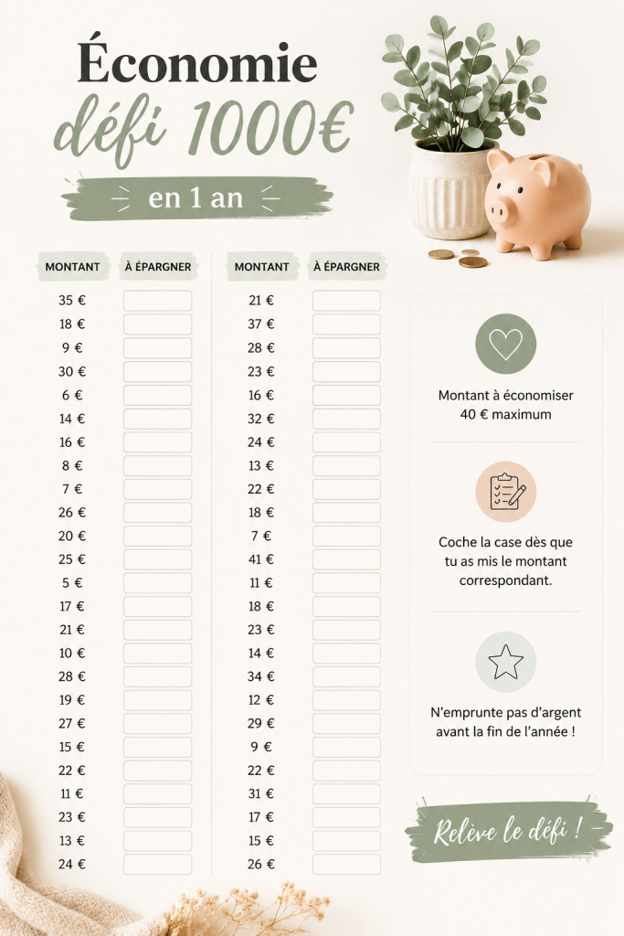 Personne regardant un budget avec un calculateur et un carnet pour économiser 1000€ en un an