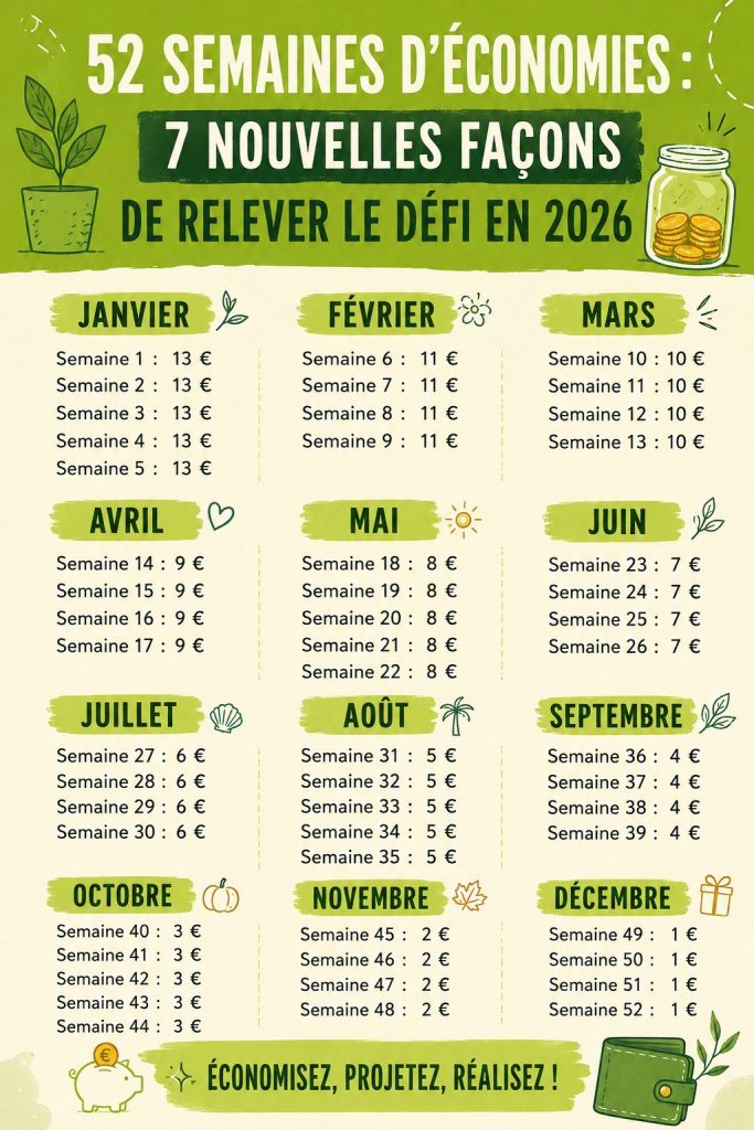 Une femme souriante planifiant son défi d'économies pour 2026 sur un carnet