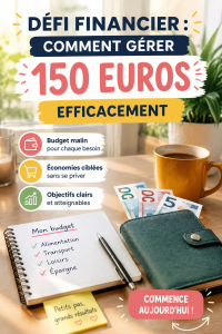 Une femme souriante réfléchissant à la gestion de son budget