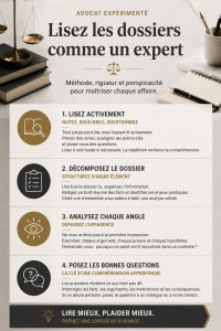 Femme lisant attentivement des documents juridiques