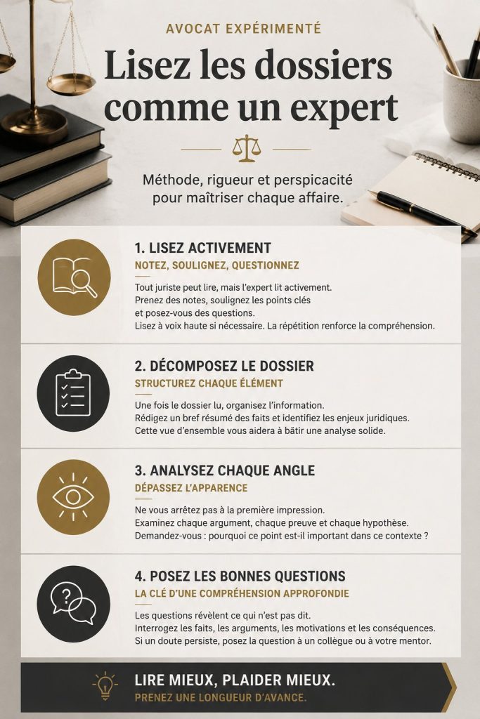 Femme lisant attentivement des documents juridiques
