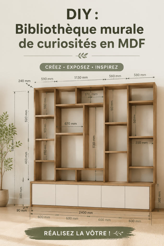 Cabinet de curiosités en MDF décoré avec des souvenirs uniques