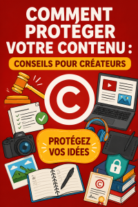 Illustration de la protection du droit d'auteur sur des créations artistiques.