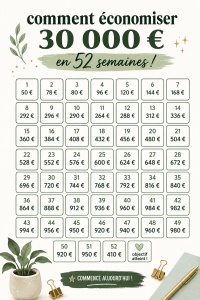 Femme souriante tenant un cochon tirelire en regardant un calendrier d'épargne.
