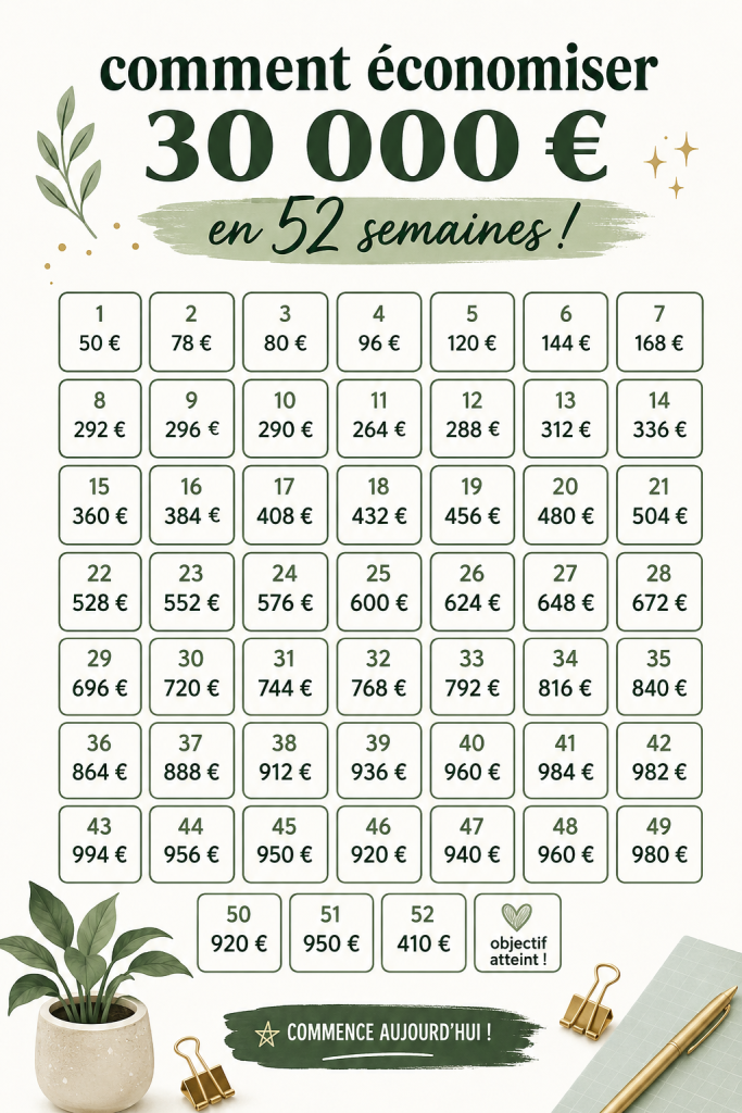 Femme souriante tenant un cochon tirelire en regardant un calendrier d'épargne.