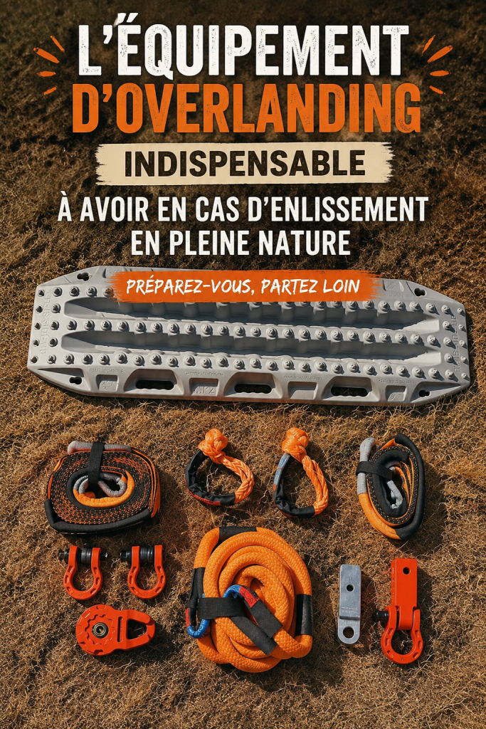 Femme souriante équipée pour une aventure en pleine nature, devant un véhicule bien organisé.