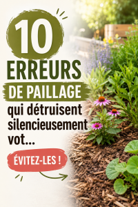 Un jardin avec un paillage bien appliqué et des plantes verdoyantes.