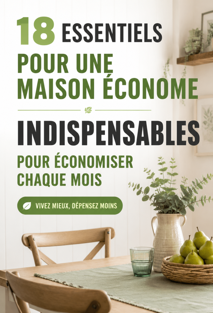 Sélection de 18 essentiels pour une maison économique et pratique.