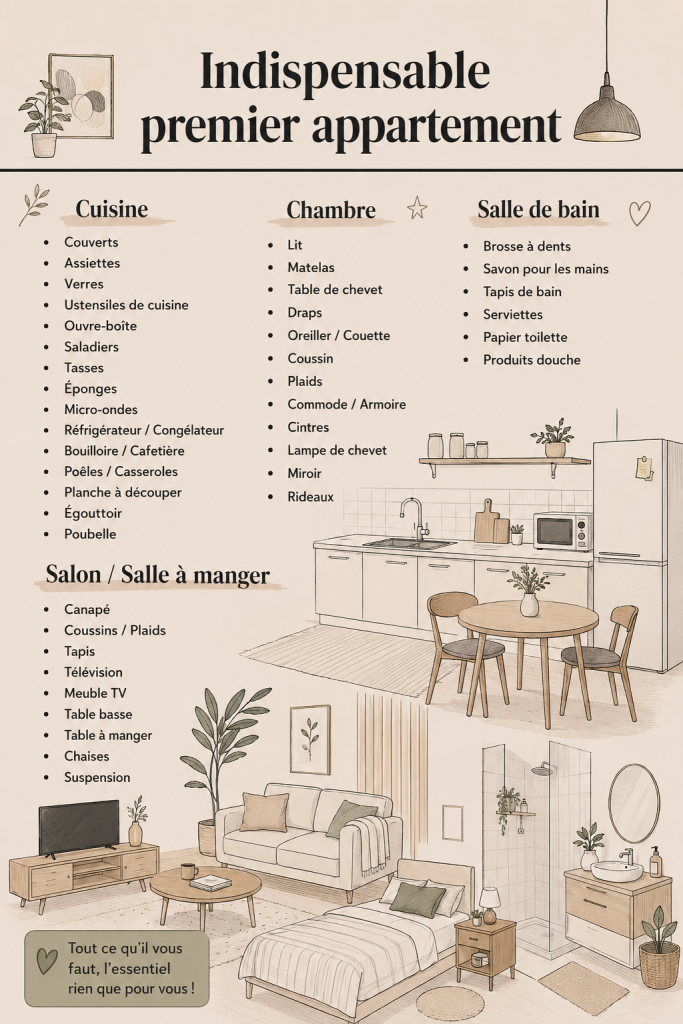 Un joli petit appartement bien aménagé avec des essentiels pratiques et chaleureux.