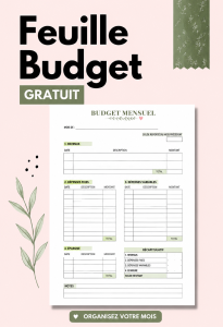Modèle de feuille de budget gratuit à télécharger pour une meilleure gestion financière.
