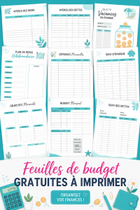 Femme utilisant une feuille de budget imprimable pour organiser ses finances personnelles.