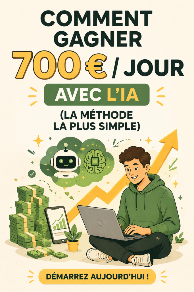 Illustration d'une femme utilisant des outils d'intelligence artificielle pour augmenter ses revenus.