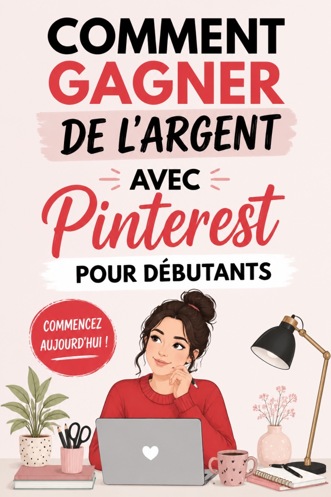 Femme utilisant Pinterest sur son téléphone pour gagner de l'argent.