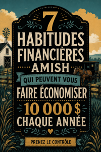 Infographie sur les habitudes d'épargne inspirées des Amish