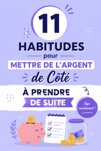 Un tableau avec des graphiques d'économies et des notes d'astuces financières pour épargner.