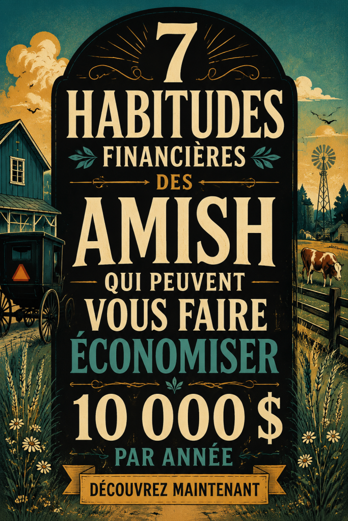 Un paysage inspirant des Amish où la simplicité et la gestion budgétaire sont valorisées.