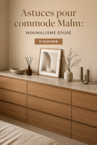 Commode Malm d'IKEA personnalisée dans une chambre chaleureuse