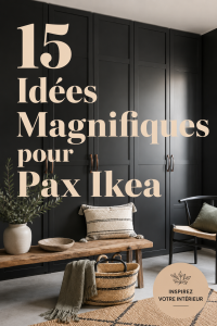 Un meuble Ikea Pax élégamment réaménagé avec des astuces de rangement