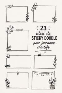 Journaux remplis de doodles colorés et créatifs