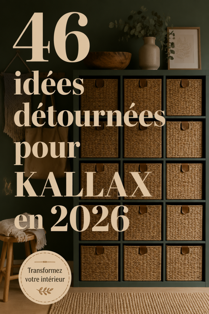 Etagères Kallax transformées en meuble de rangement moderne.